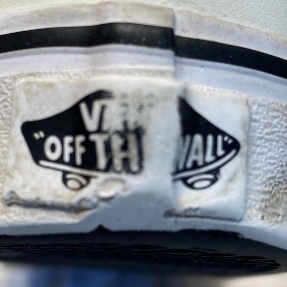 Vans Sk8 Hi Slim Cutout Mesh White Black Leather Shoes Mens 4.5 Womens 6 - Picture 7 of 15